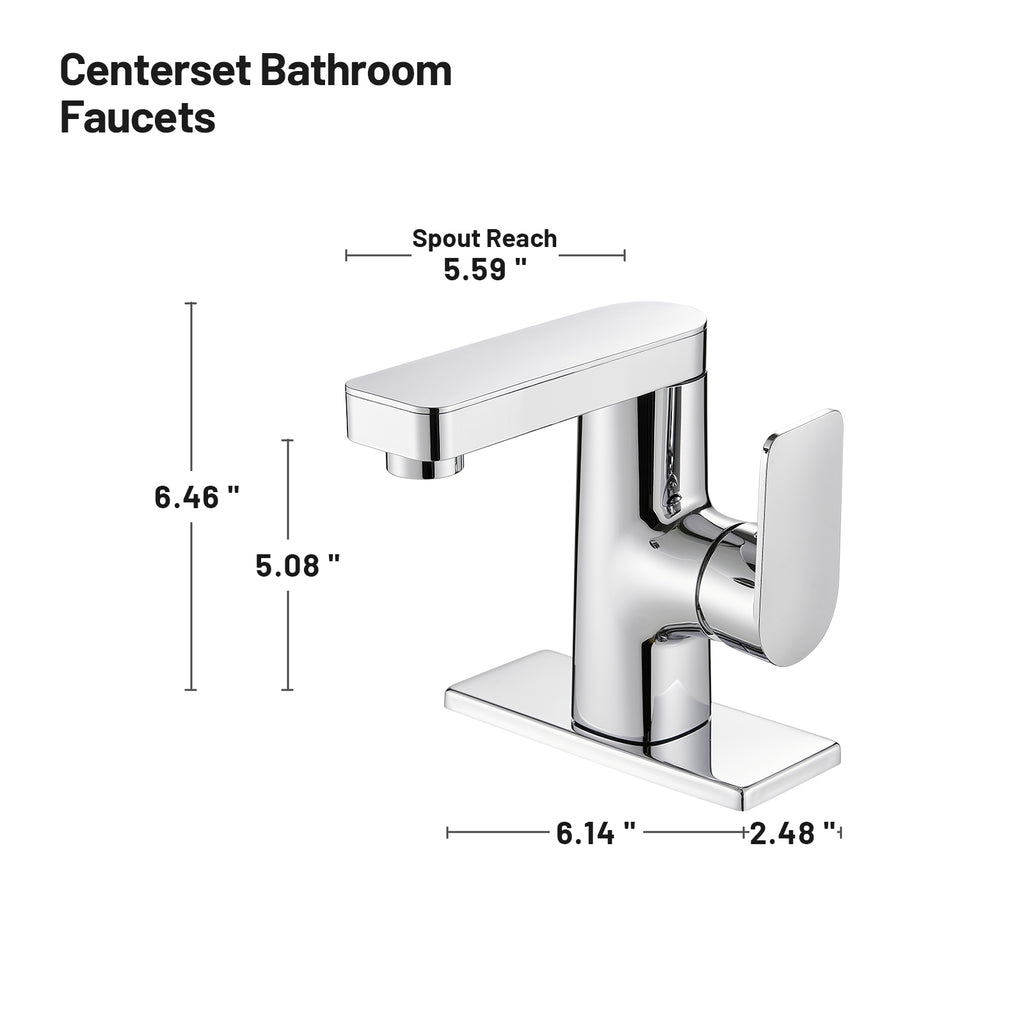 Single Handle Single Hole Low Arc Bathroom Faucet With Metal Pop Up Drain Assembly Swivel Sink Faucet in Chrome
